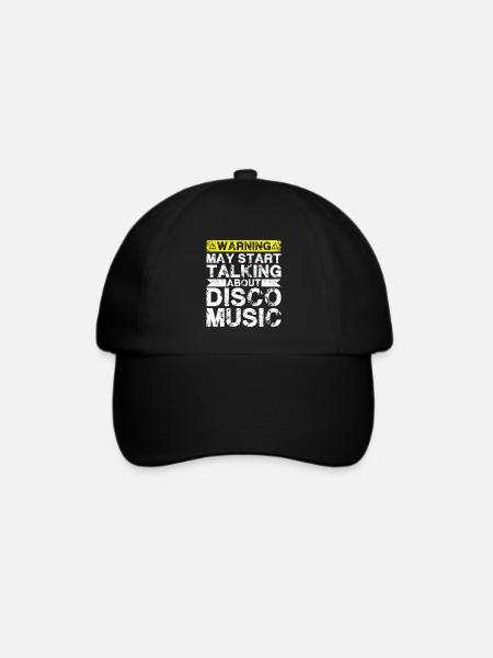 Über Disco -Musik Sprechen - Baseballkappe - Schwarz/Schwarz