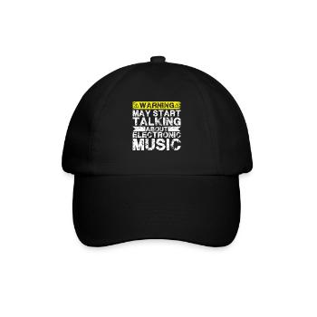 Über Elektronische Musik Sprechen - Baseballkappe - Schwarz/Schwarz - Vorne