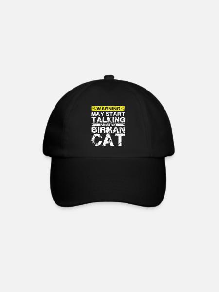 Apropos Birma-Katze - Baseballkappe - Schwarz/Schwarz