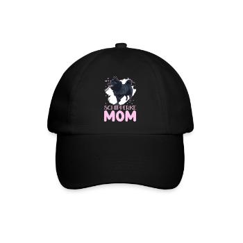 Schipperke Mom Hundemama Hundebesitzer Geschenk - Baseballkappe - Schwarz/Schwarz - Vorne