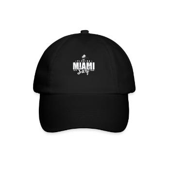 Florida Miami Surf south Beach USA Amerika - Baseballkappe - Schwarz/Schwarz - Vorne