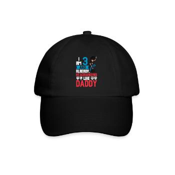 Ich bin 3 - Jungen Rocker - Baseballkappe - Schwarz/Schwarz - Vorne