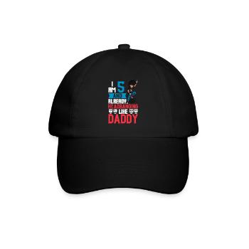 Ich bin 5 - Jungen Rocker - Baseballkappe - Schwarz/Schwarz - Vorne