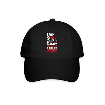 Ich bin 3 - Mädchen Rocker - Baseballkappe - Schwarz/Schwarz - Vorne
