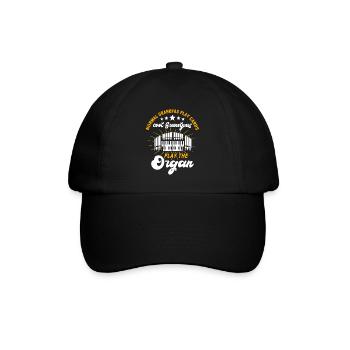 Organist Opa Orgelspieler - Baseballkappe - Schwarz/Schwarz - Vorne