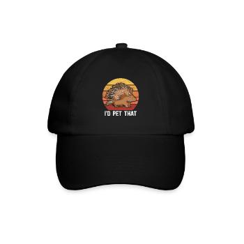 Stachelschwein | Stachelschweine Geschenk - Baseballkappe - Schwarz/Schwarz - Vorne