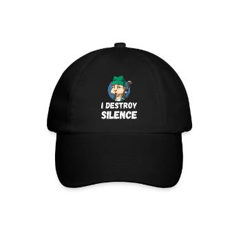 I Destroy Silence Dudelsack - Baseballkappe - Schwarz/Schwarz - Vorne