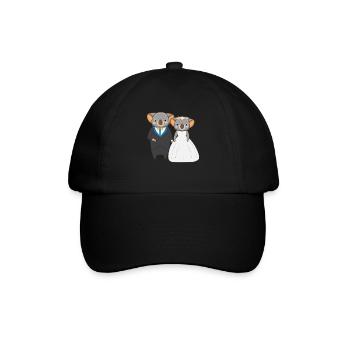 Verlobter Koala-Liebhaber Koala-Flüsterer Tier - Baseballkappe - Schwarz/Schwarz - Vorne