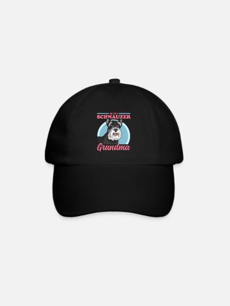 Zwergschnauzer Grandma Schnauzer Hunde Geschenk - Baseballkappe - Schwarz/Schwarz