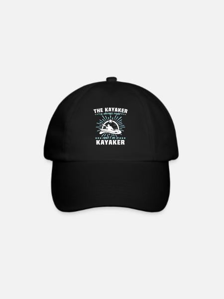 Kayaking Kayak - Baseballkappe - Schwarz/Schwarz