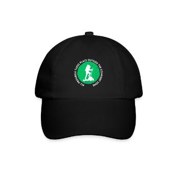 Wandern fortschritt außerhalb der Komfortzone - Baseballkappe - Schwarz/Schwarz - Vorne