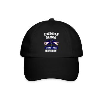 Amerikanisch-Samoa - Baseballkappe - Schwarz/Schwarz - Vorne