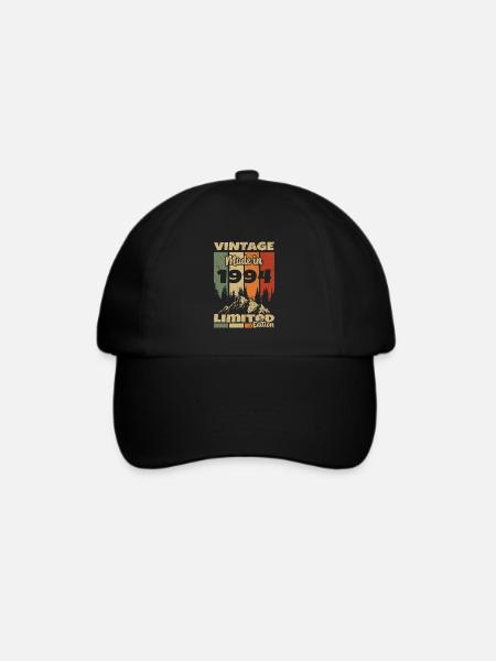 Jahrgang 1994 Jahrgang 1994 Geburtstagsgeschenk - Baseballkappe - Schwarz/Schwarz
