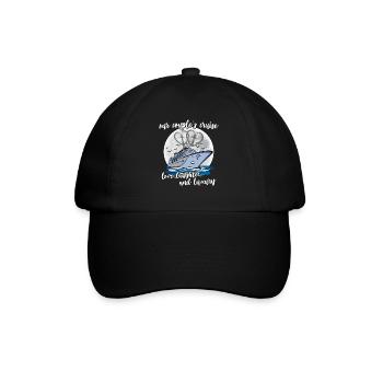Kreuzfahrt Ehepaar - Baseballkappe - Schwarz/Schwarz - Vorne