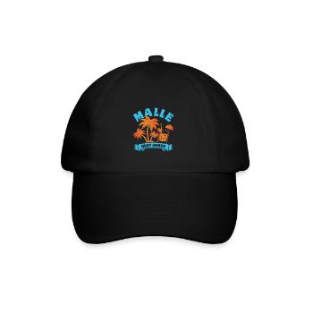 Malle geht immer - Mallorca Fan - Spruch - Baseballkappe - Schwarz/Schwarz - Vorne