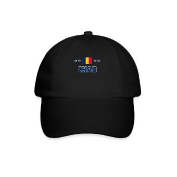 Tschad - Baseballkappe - Schwarz/Schwarz - Vorne