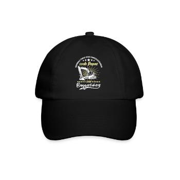 Baggerfahrer Papa - Baseballkappe - Schwarz/Schwarz - Vorne