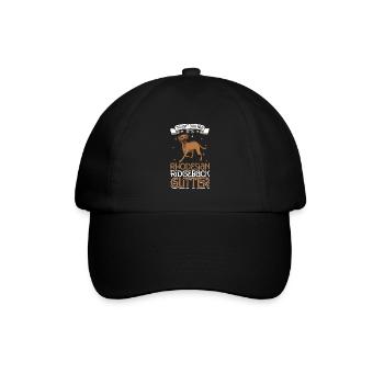 Rhodesian Ridgeback Glitzer - Baseballkappe - Schwarz/Schwarz - Vorne