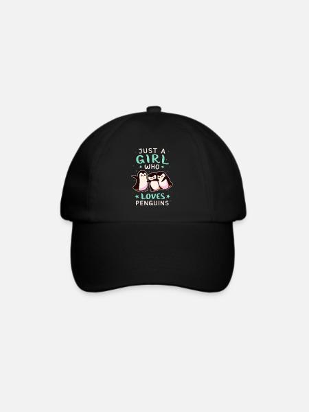 Pinguin Pinguine Tier - Baseballkappe - Schwarz/Schwarz