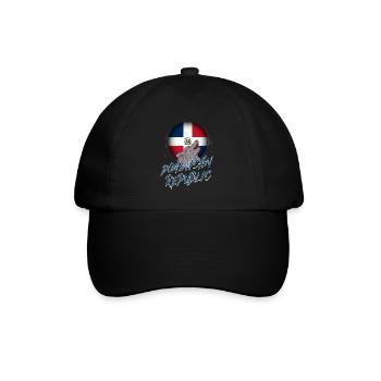 Dominikanische Republik - Baseballkappe - Schwarz/Schwarz - Vorne