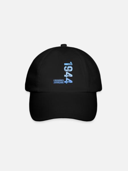80. Geburtstag Legendärer Jahrgang 1944 80 Jahre - Baseballkappe - Schwarz/Schwarz