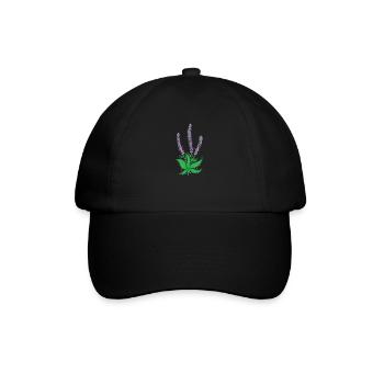 Pflanze Lavendel Garten Duft Kräuter - Baseballkappe - Schwarz/Schwarz - Vorne