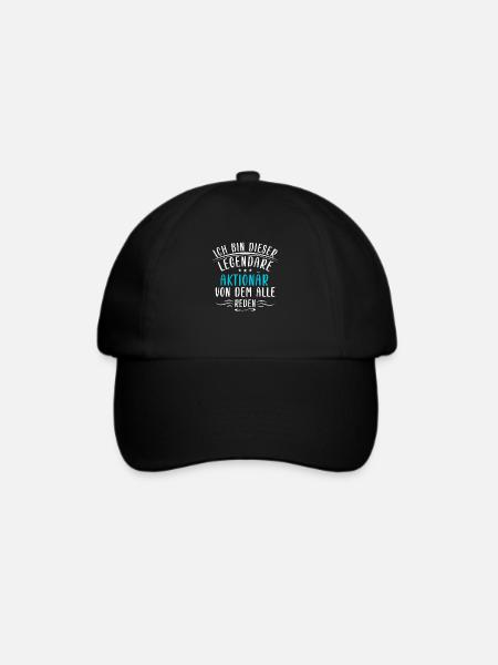Lustige Aktionär Sprüche Börse Investor Finanzen - Baseballkappe - Schwarz/Schwarz