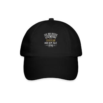 Lustige Coiffeur Sprüche Friseur Haare Styling - Baseballkappe - Schwarz/Schwarz - Vorne