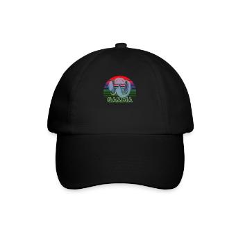 Gambia - Baseballkappe - Schwarz/Schwarz - Vorne