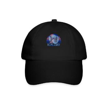 Island - Baseballkappe - Schwarz/Schwarz - Vorne