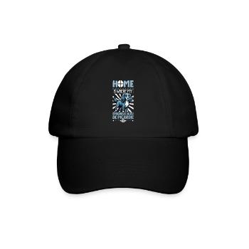Zuhause - Epagneul Bleu de Picardie - Baseballkappe - Schwarz/Schwarz - Vorne