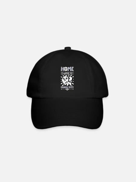 Zuhause - Dänischer Spitz - Baseballkappe - Schwarz/Schwarz