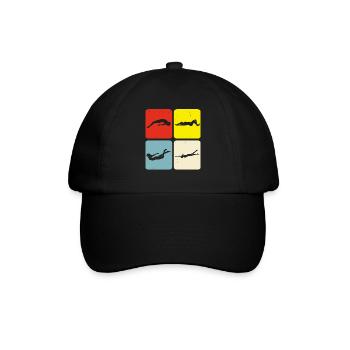 Schwimmen Schwimmerin - Baseballkappe - Schwarz/Schwarz - Vorne
