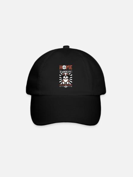 Zuhause - Moskauer Wachhund - Baseballkappe - Schwarz/Schwarz