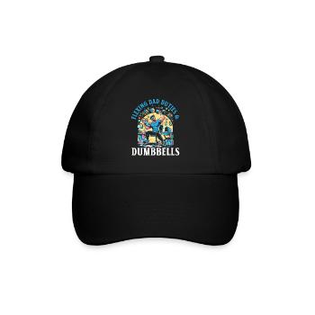 Vatertag-muskel-bodybuilder Bester Papa - Baseballkappe - Schwarz/Schwarz - Vorne