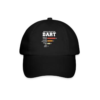 Dart Darts Dartspieler Dartsport - Baseballkappe - Schwarz/Schwarz - Vorne