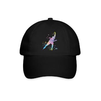 Eisschnellläufer Sportlerin Eisschnelllauf - Baseballkappe - Schwarz/Schwarz - Vorne