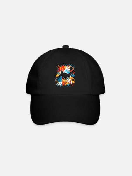 Fußball Fußballer - Baseballkappe - Schwarz/Schwarz