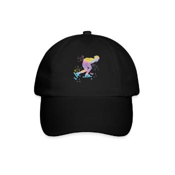 Eisschnellläufer Sportlerin Eisschnelllauf - Baseballkappe - Schwarz/Schwarz - Vorne
