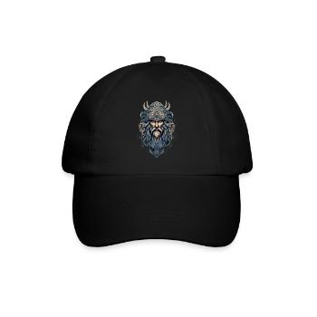 Wikinger für einen Wikinger und Wikinger Fan - Baseballkappe - Schwarz/Schwarz - Vorne