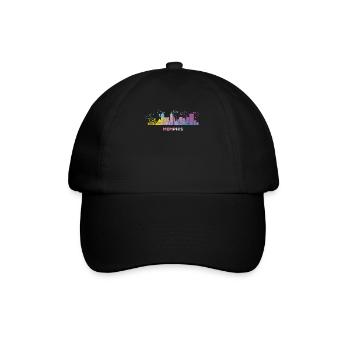Memphean Skyline Memphis - Baseballkappe - Schwarz/Schwarz - Vorne