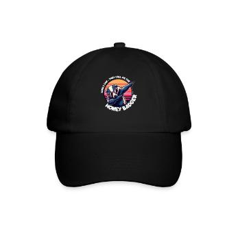 Honigdachs Spruch - Baseballkappe - Schwarz/Schwarz - Vorne