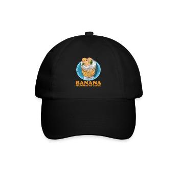 Bananenpudding Bananen Pudding Geschenk - Baseballkappe - Schwarz/Schwarz - Vorne
