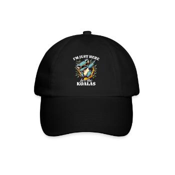 Lustige Koala Sprüche - Baseballkappe - Schwarz/Schwarz - Vorne