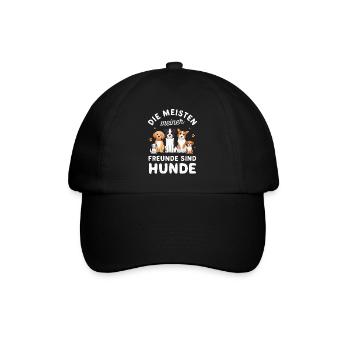 Hund Hunde Haustier Lustige Sprüche - Baseballkappe - Schwarz/Schwarz - Vorne