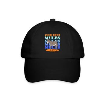 Maultier Maulesel Muli Mulis Maultiere Geschenk - Baseballkappe - Schwarz/Schwarz - Vorne