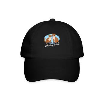 Wiesel Mauswiesel Hermännchen Geschenk - Baseballkappe - Schwarz/Schwarz - Vorne