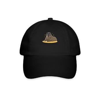 Walross Walrus Walrosse Walroß Geschenk - Baseballkappe - Schwarz/Schwarz - Vorne