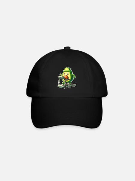 Avocado Laufband - Baseballkappe - Schwarz/Schwarz