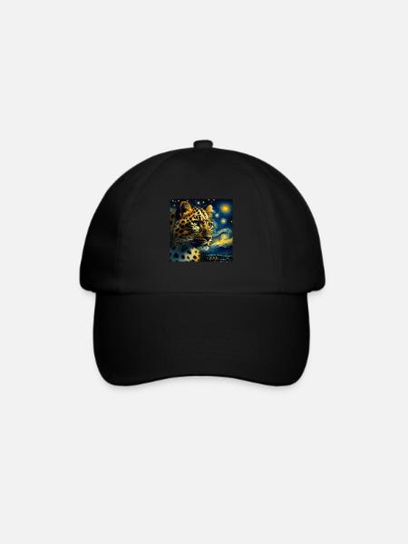 Amurleopard Starry Night - Baseballkappe - Schwarz/Schwarz